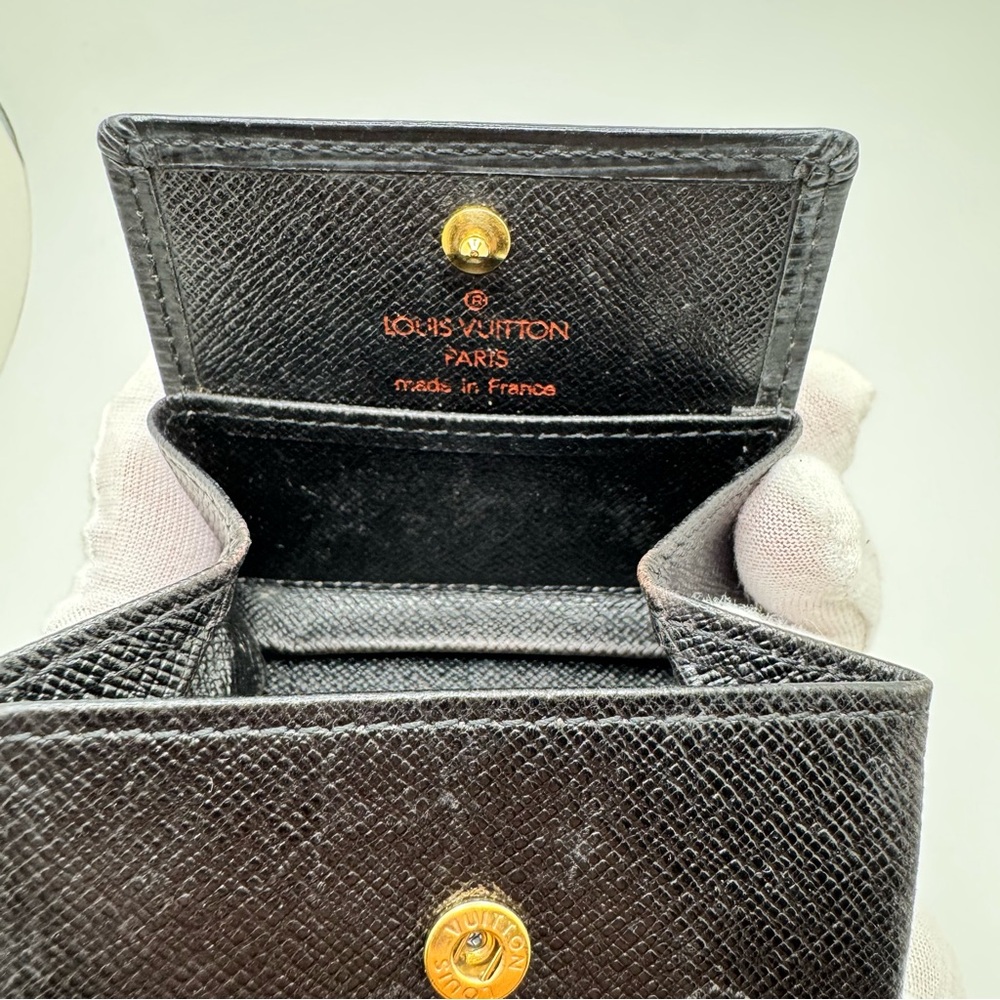 Louis Vuitton Coin Purse Epi Noir Mini Boite Box Leather Snap Closure Black OS - Picture 15 of 17